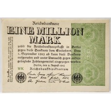 GERMAN 1923 . ONE MILLION 1,000,000 MARK BANKNOTE . SPECIMEN